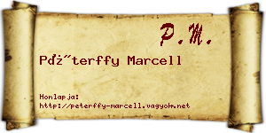 Péterffy Marcell névjegykártya