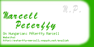 marcell peterffy business card